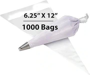 6.25X12 inches Piping Bags for Pastry, Cakes 3.25 Mil Tuf-R® LLDPE